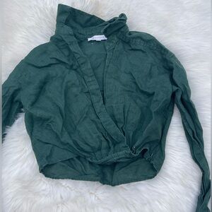 Green Long Sleeve Blouse